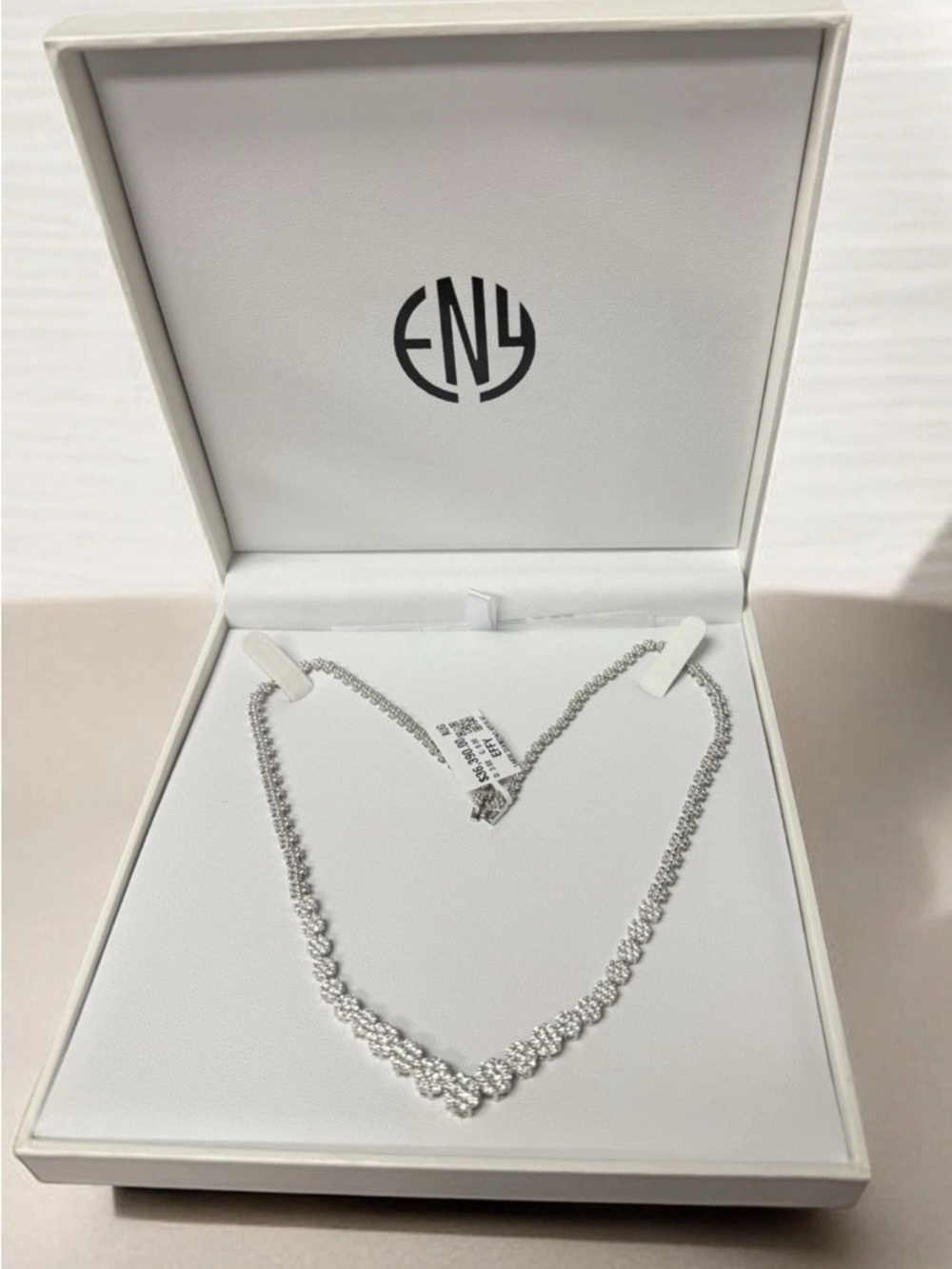 14kt White Gold EFFY Graduated Melrose 3.0ct Diamond Tennis Necklace